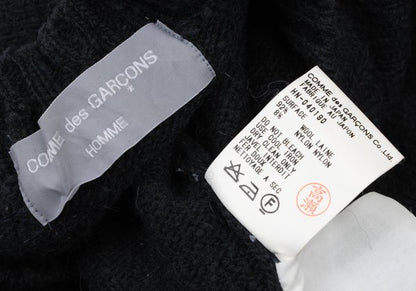 COMME des GARCONS HOMME Wool Rib Knit Sweater Navy Size M