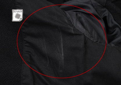 DIESEL Leather Patch Military Pea Coat Black Size S