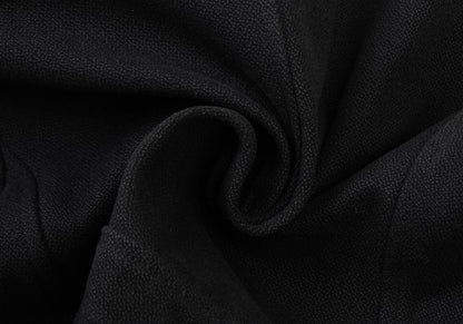DIESEL Leather Patch Military Pea Coat Black Size S