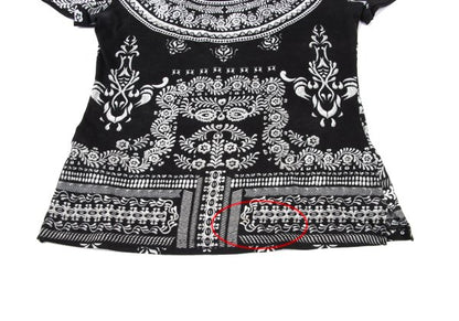Jean Paul GAULTIER Mesh Trim Botanical T-Shirt Black Size 40