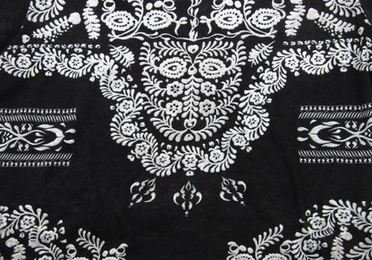 Jean Paul GAULTIER Mesh Trim Botanical T-Shirt Black Size 40