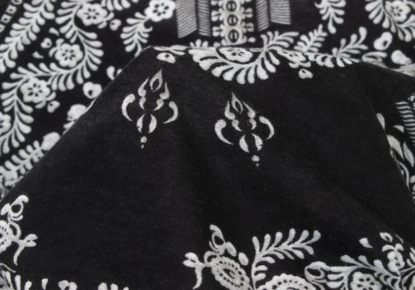 Jean Paul GAULTIER Mesh Trim Botanical T-Shirt Black Size 40