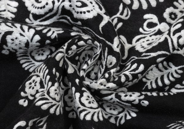 Jean Paul GAULTIER Mesh Trim Botanical T-Shirt Black Size 40