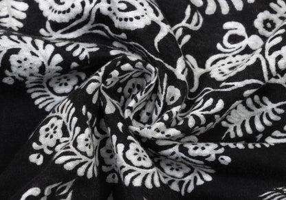 Jean Paul GAULTIER Mesh Trim Botanical T-Shirt Black Size 40