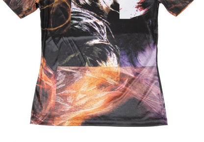 ISSEY MIYAKE Graphic Print Polyester T-Shirt Size 2