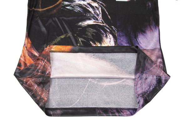 ISSEY MIYAKE Graphic Print Polyester T-Shirt Size 2
