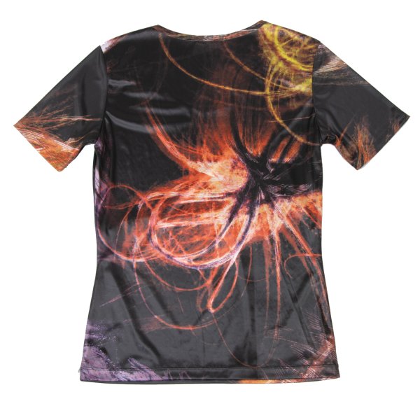 ISSEY MIYAKE Graphic Print Polyester T-Shirt Size 2