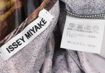 ISSEY MIYAKE Graphic Print Polyester T-Shirt Size 2