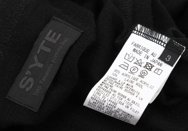 S'YTE Layered Wrap Acrylic Long Sleeve Black Size 3
