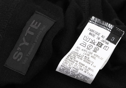 S'YTE Layered Wrap Acrylic Long Sleeve Black Size 3