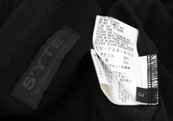 S'YTE Layered Wrap Acrylic Long Sleeve Black Size 3