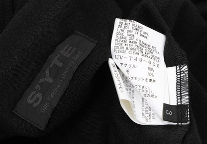 S'YTE Layered Wrap Acrylic Long Sleeve Black Size 3