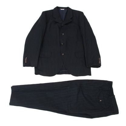 COMME des GARCONS HOMME DEUX Cotton Linen Suit Navy Size M