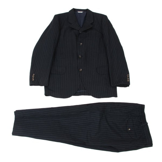 COMME des GARCONS HOMME DEUX Cotton Linen Suit Navy Size M