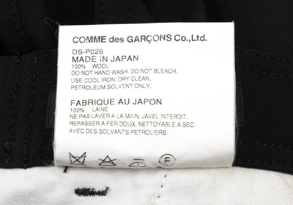 COMME des GARCONS HOMME DEUX Wool Pants Black Size M