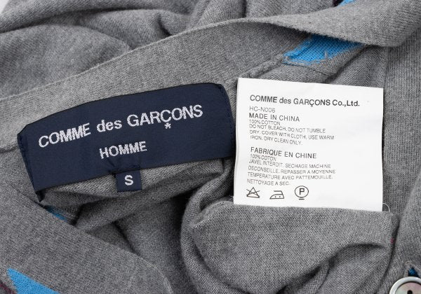 COMME des GARCONS HOMME Argyle Cotton Cardigan Gray Size S