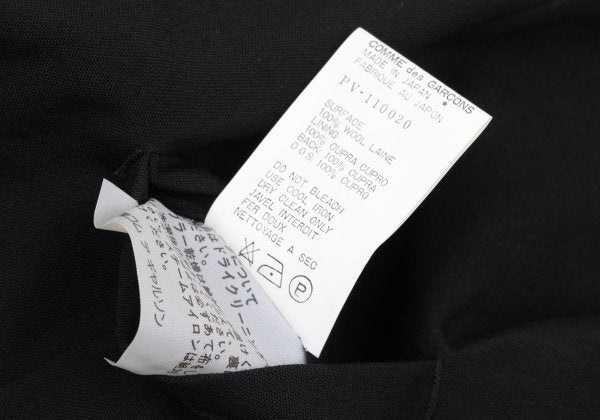 COMME des GARCONS HOMME PLUS Wool Velcro Vest Black Size M