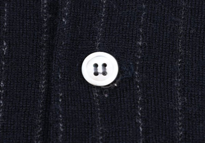 COMME des GARCONS HOMME Wool Stripe Henley Knit Navy Size M