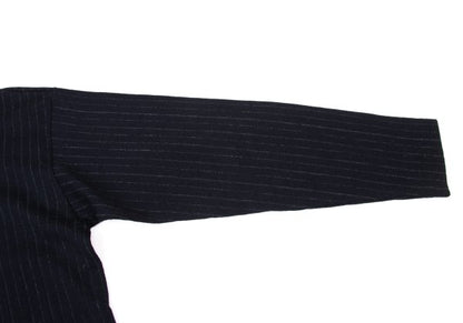 COMME des GARCONS HOMME Wool Stripe Henley Knit Navy Size M