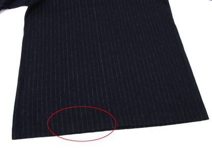 COMME des GARCONS HOMME Wool Stripe Henley Knit Navy Size M