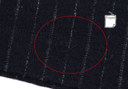 COMME des GARCONS HOMME Wool Stripe Henley Knit Navy Size M