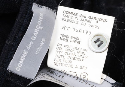 COMME des GARCONS HOMME Wool Stripe Henley Knit Navy Size M
