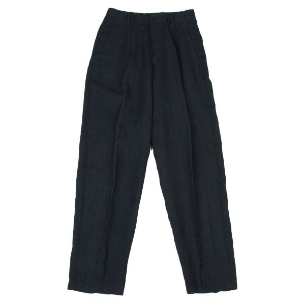 COMME des GARCONS HOMME Hand-Dyed Linen Pants Black Size S