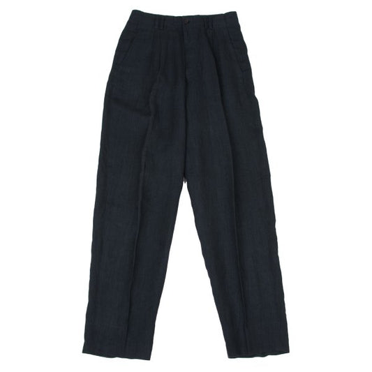 COMME des GARCONS HOMME Hand-Dyed Linen Pants Black Size S