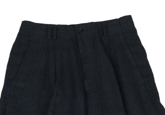 COMME des GARCONS HOMME Hand-Dyed Linen Pants Black Size S