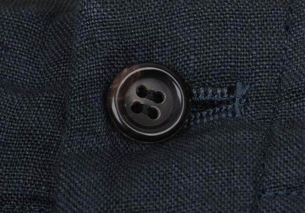 COMME des GARCONS HOMME Hand-Dyed Linen Pants Black Size S