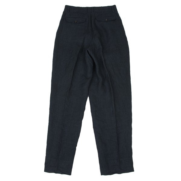 COMME des GARCONS HOMME Hand-Dyed Linen Pants Black Size S