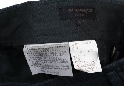 COMME des GARCONS HOMME Hand-Dyed Linen Pants Black Size S