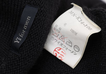 Y's for men Wool Knit Cardigan Black Size M