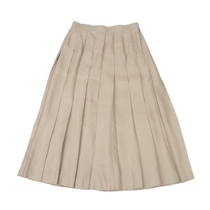 yoshie inaba Silk Linen Pleated Midi Skirt Beige Size 9