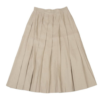 yoshie inaba Silk Linen Pleated Midi Skirt Beige Size 9