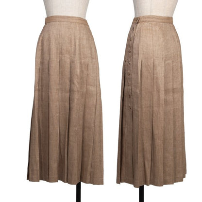 yoshie inaba Linen Blend Side Button Skirt Brown Size 9