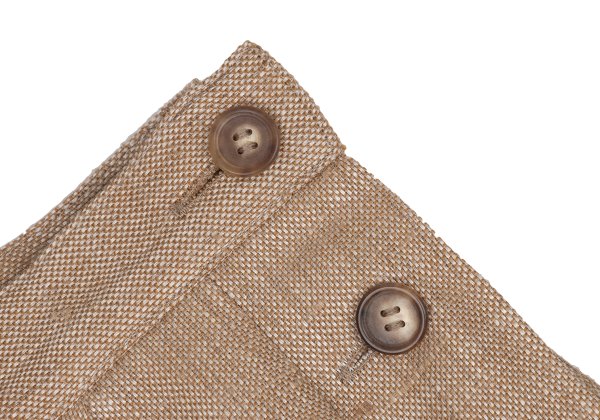 yoshie inaba Linen Blend Side Button Skirt Brown Size 9
