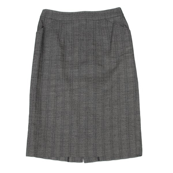 yoshie inaba Wool Paper Herringbone Midi Skirt Gray Size 11