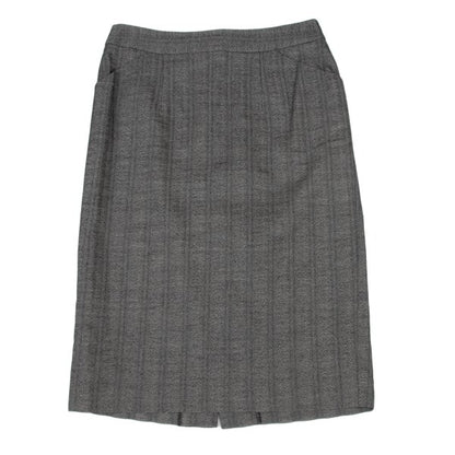 yoshie inaba Wool Paper Herringbone Midi Skirt Gray Size 11