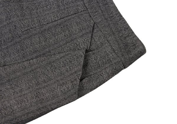 yoshie inaba Wool Paper Herringbone Midi Skirt Gray Size 11