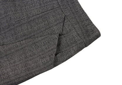 yoshie inaba Wool Paper Herringbone Midi Skirt Gray Size 11
