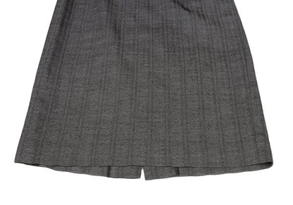 yoshie inaba Wool Paper Herringbone Midi Skirt Gray Size 11
