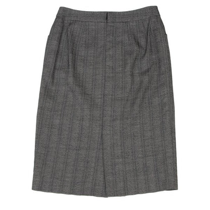 yoshie inaba Wool Paper Herringbone Midi Skirt Gray Size 11