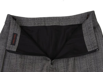 yoshie inaba Wool Paper Herringbone Midi Skirt Gray Size 11