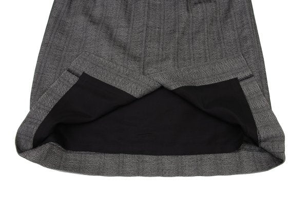 yoshie inaba Wool Paper Herringbone Midi Skirt Gray Size 11