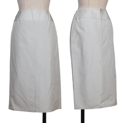 yoshie inaba Silk Center Slit Midi Skirt Gray Size 9