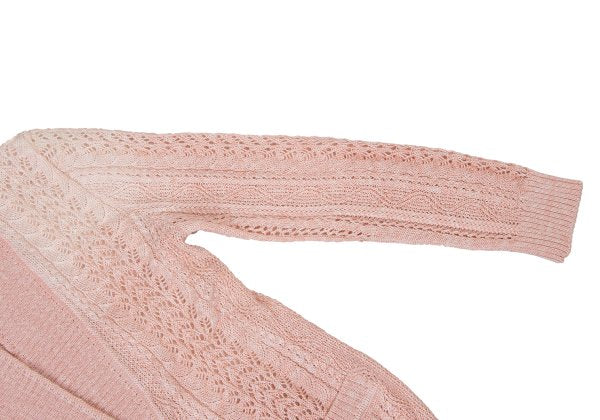 yoshie inaba Linen Silk Cable Knit Cardigan Pink Size 9
