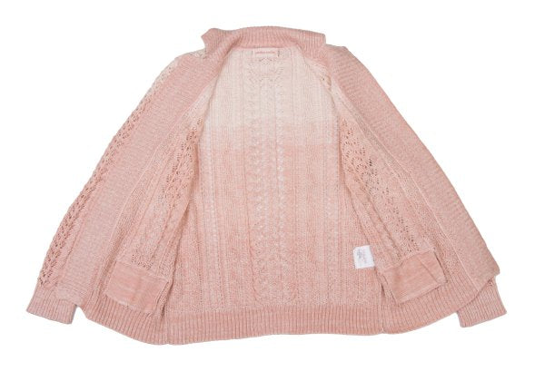 yoshie inaba Linen Silk Cable Knit Cardigan Pink Size 9