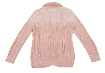 yoshie inaba Linen Silk Cable Knit Cardigan Pink Size 9