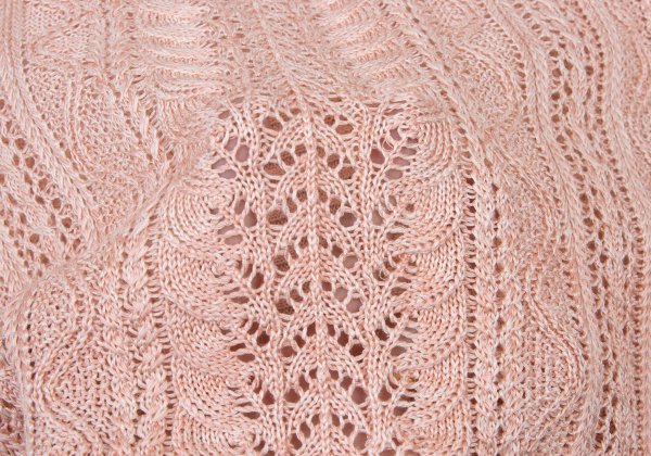 yoshie inaba Linen Silk Cable Knit Cardigan Pink Size 9